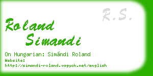 roland simandi business card